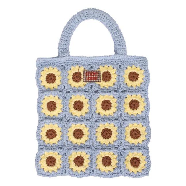 Sac Crochet Fleurs | Marron