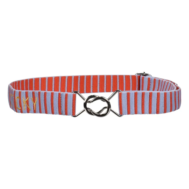 Ceinture Elastique Rayée | Bleu