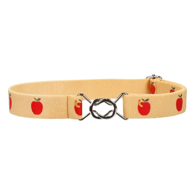 Ceinture Elastique Pommes | Rose pêche