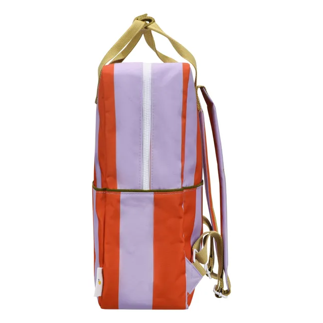 Large Striped Backpack | Red
