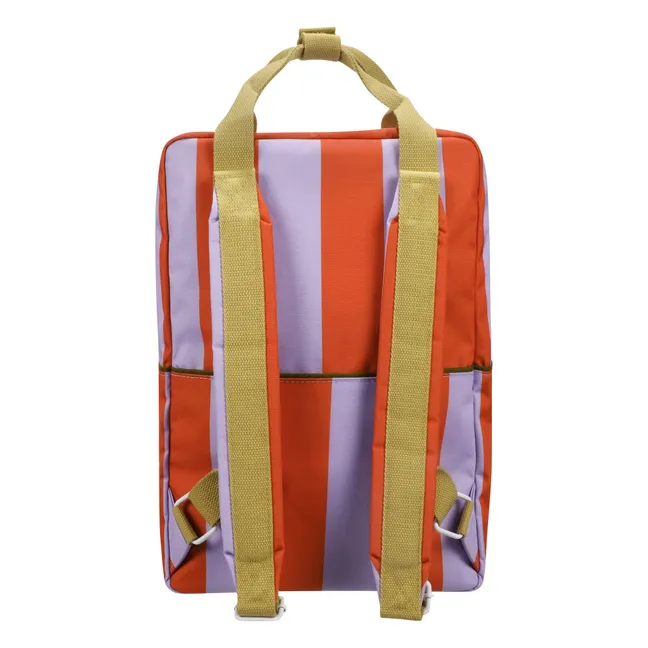 Large Striped Backpack | Red