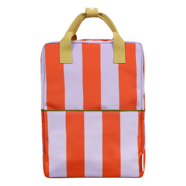 Sac à Dos Large Rayé | Rouge