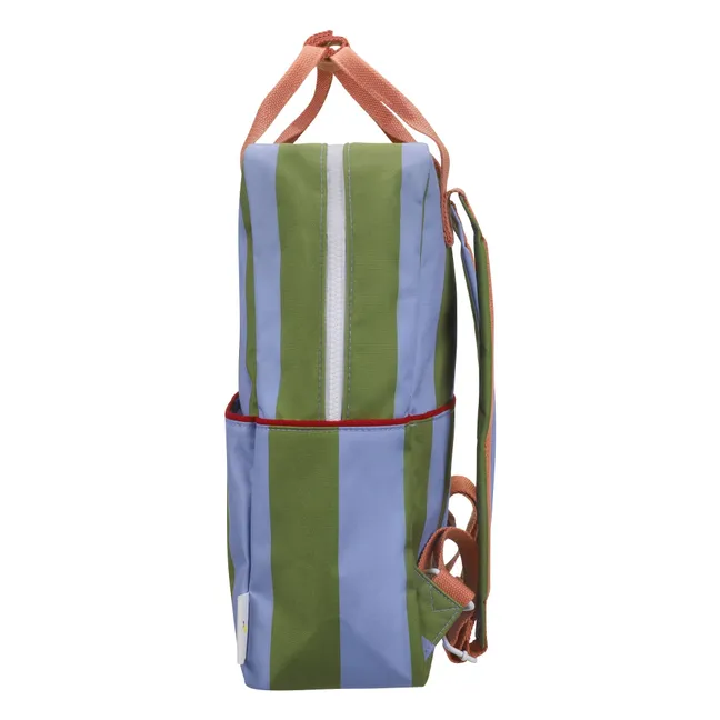 Large Striped Backpack | Green