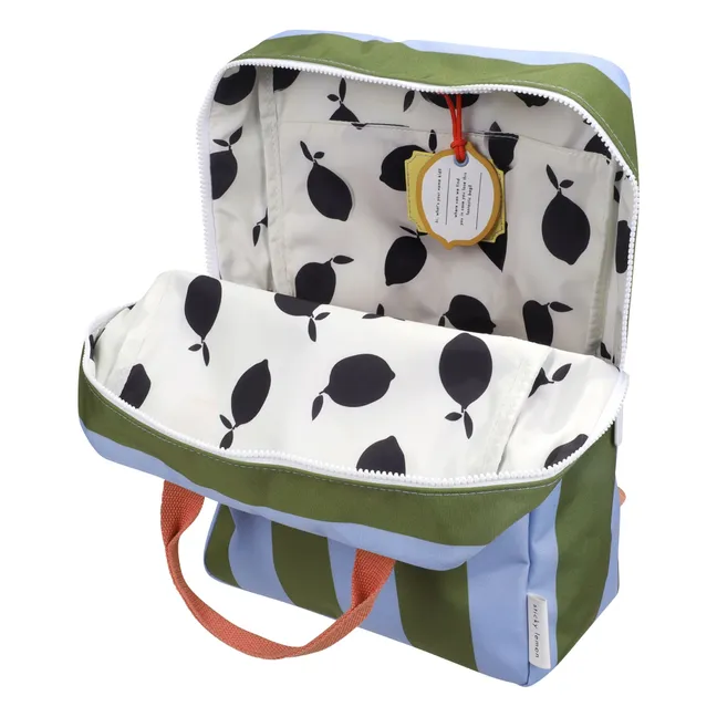 Large Striped Backpack | Green