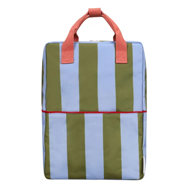 Large Striped Backpack | Green