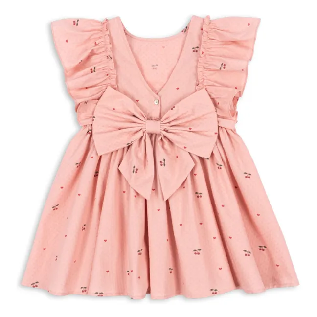 Vestido con lazo Evia Cerises | Rosa