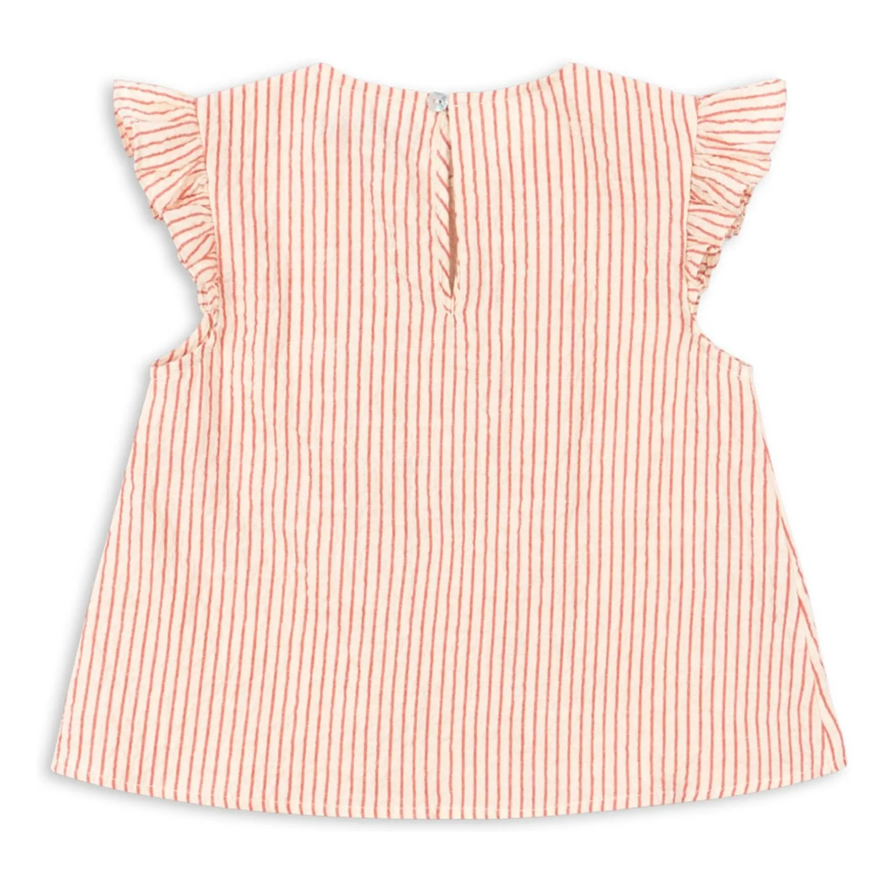 Top Ellie Rayé Coton Bio | Rouge- Image produit n°2