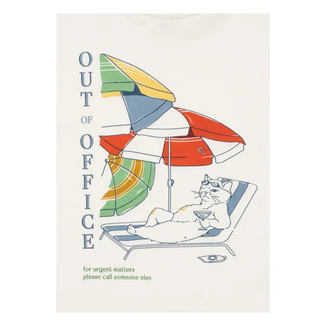 T-shirt Famo Out Of Office Coton Bio | Ecru