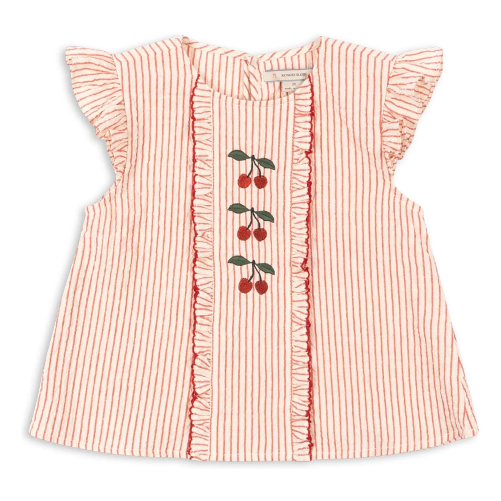 Konges Sløjd Red Ellie Striped Organic Cotton Top