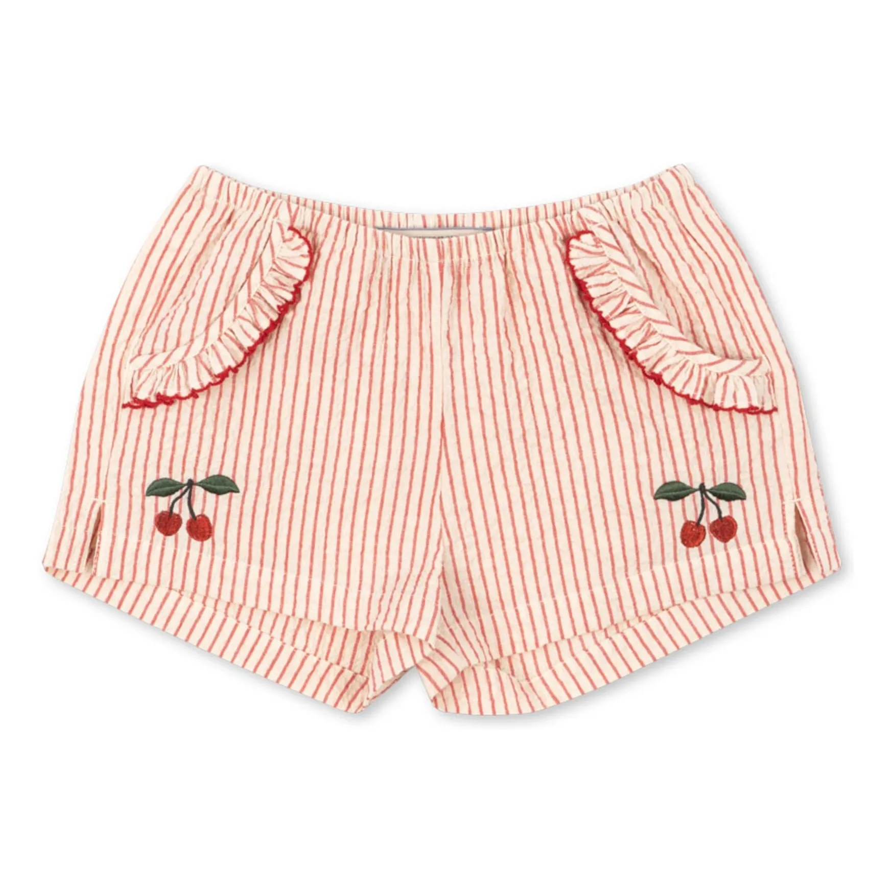 Konges Sløjd Red Ellie Striped Organic Cotton Shorts