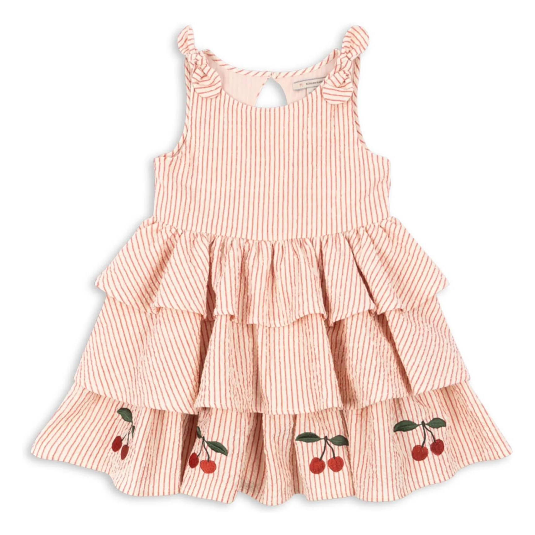 Konges Sløjd Red Ellie Striped Organic Cotton Dress