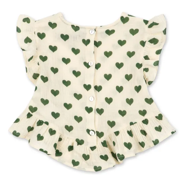 Top Coco Cœurs Coton Bio | Ecru