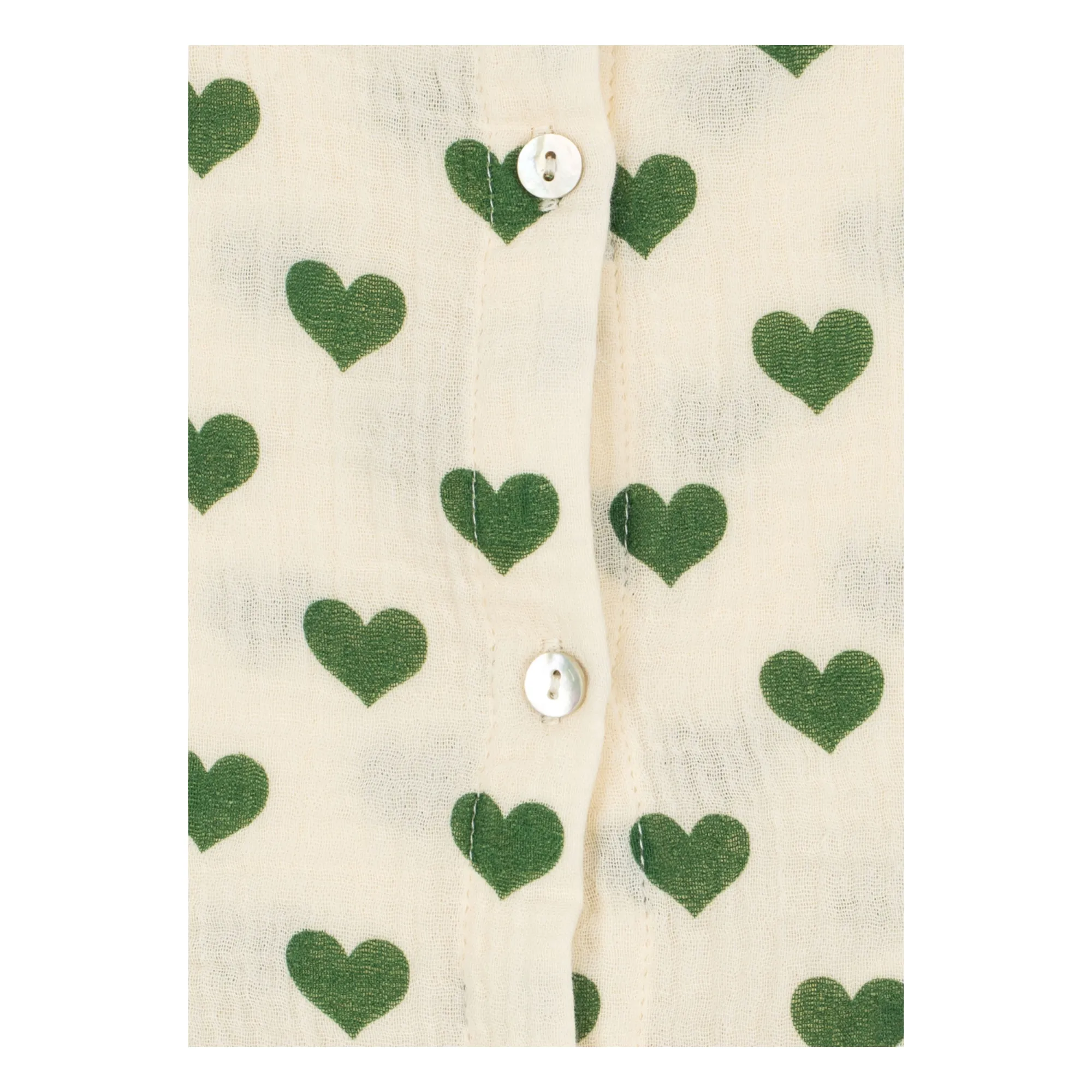Top Coco Cœurs Coton Bio | Ecru- Image produit n°3