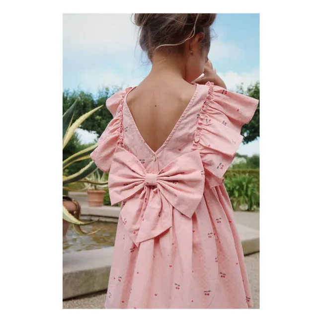 Vestido con lazo Evia Cerises | Rosa