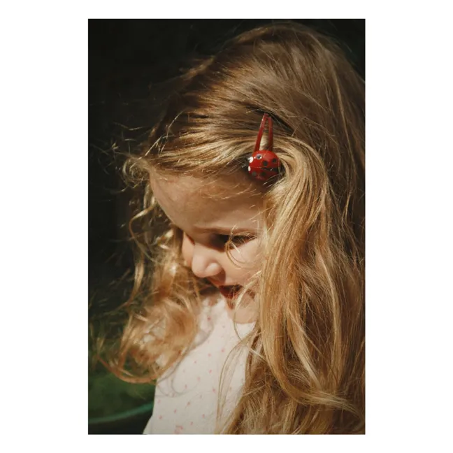 Lot de 4 Barrettes Coccinelles | Rouge