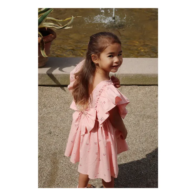 Vestido con lazo Evia Cerises | Rosa
