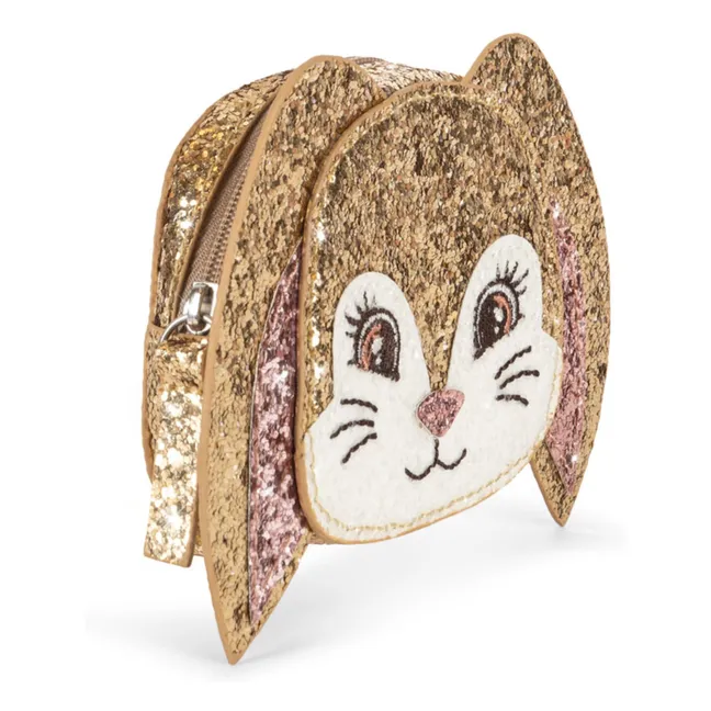 Monedero Glitter Rabbit | Dorado