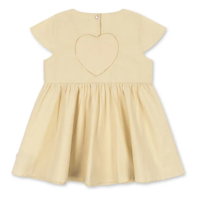 Vestido con espalda abierta Hearly Organic Cotton | Beige