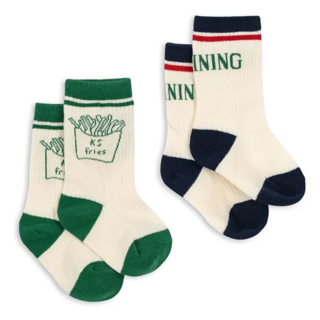 Lote de 2 pares de calcetines French Fry | Crudo