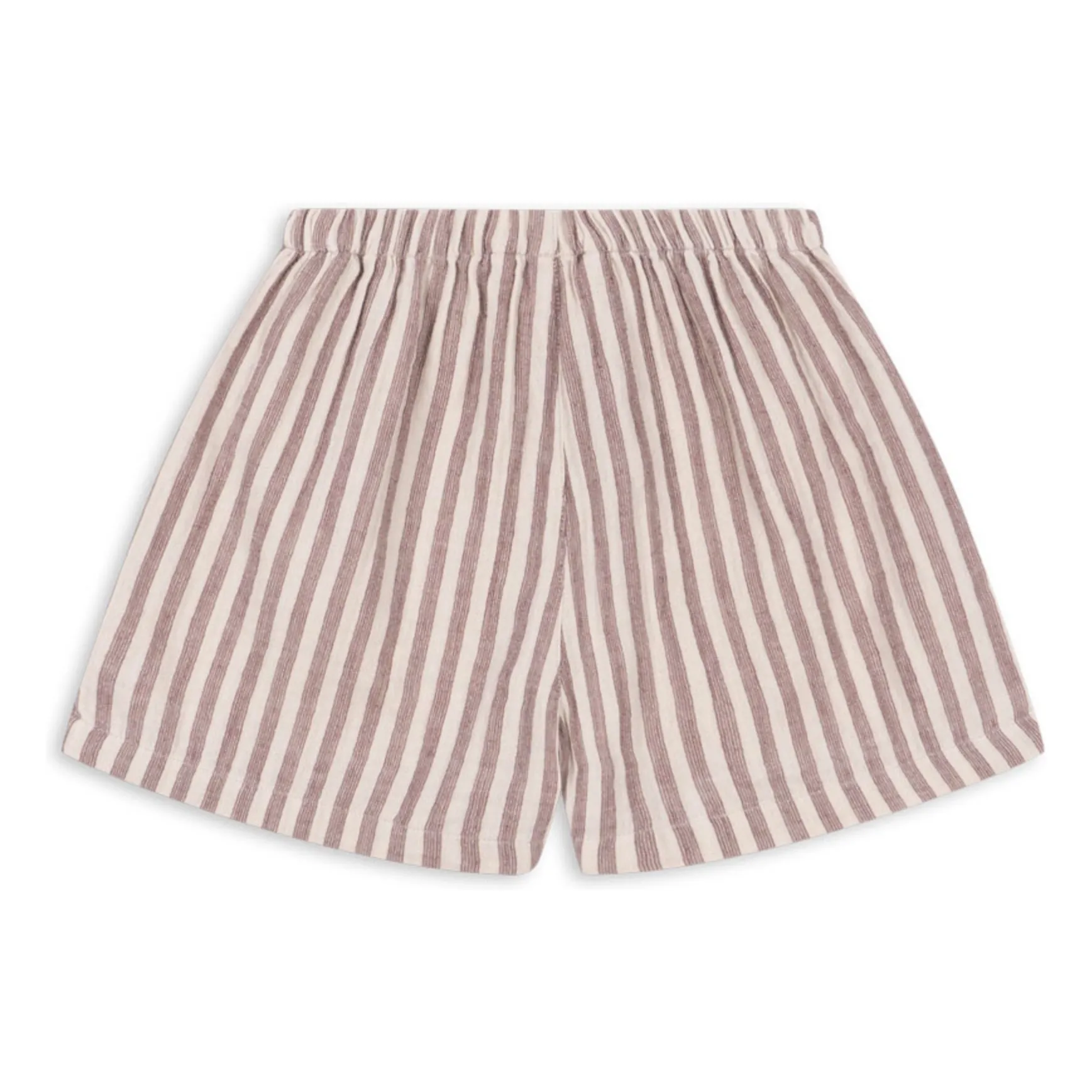 Short Ely Rayé Coton Bio | Rouge- Image produit n°3