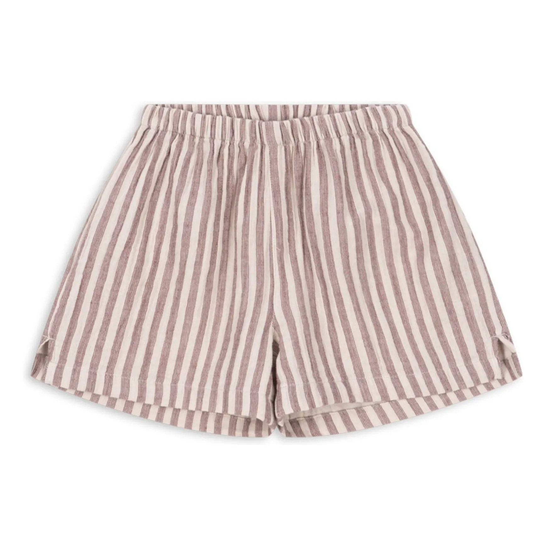 Short Ely Rayé Coton Bio | Rouge- Image produit n°0