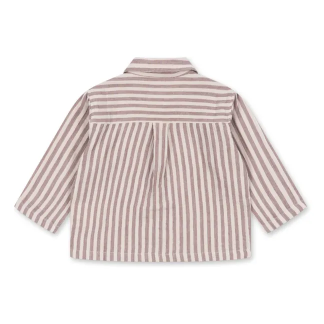 Chemise Ely Rayée Coton Bio | Rouge