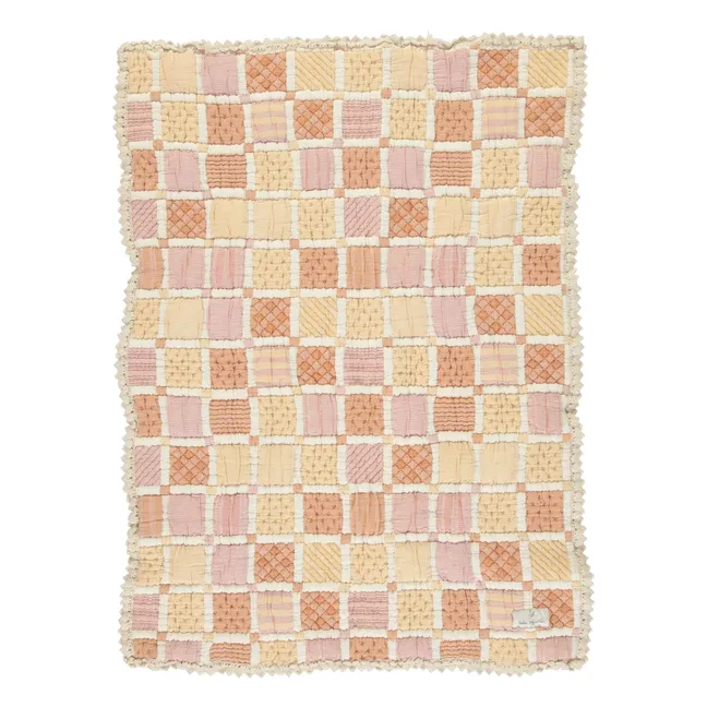 Mai Coton Bio Patchwork Blanket | Yellow