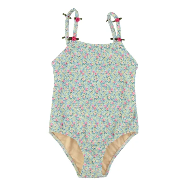 Maillot de Bain Polly Fleuri | Bleu