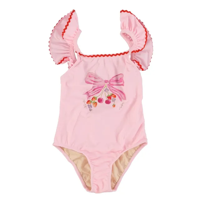 Maillot de Bain Volants Juliet | Rose poudré