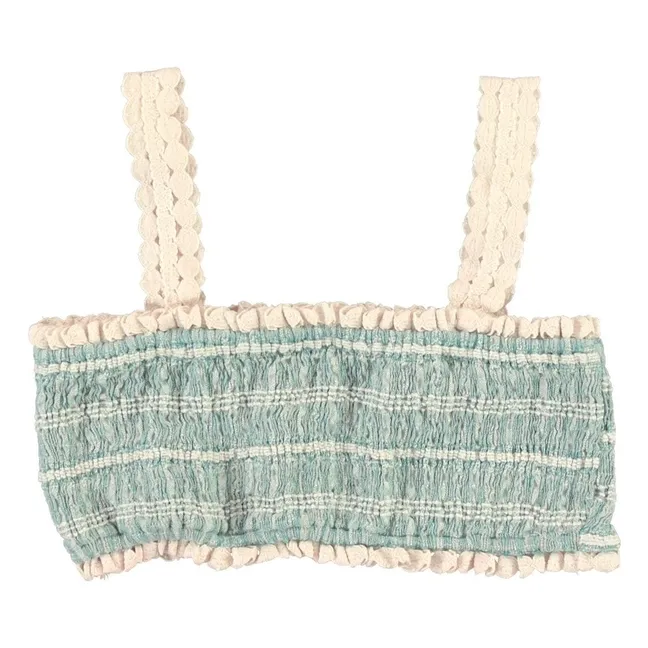 Mia Ruched Top | Blue Green