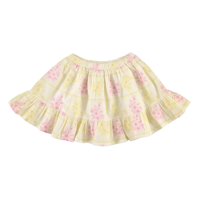 Alba Embroidered Skirt | Yellow