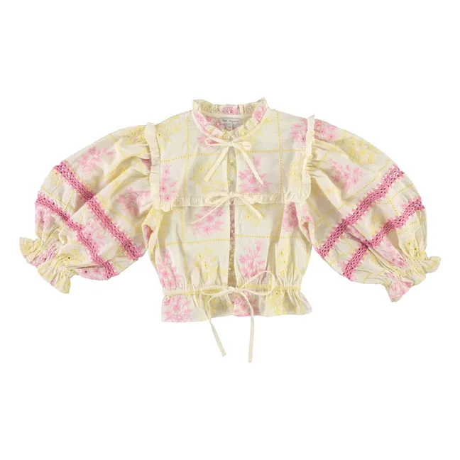 Alba Embroidered Blouse | Yellow