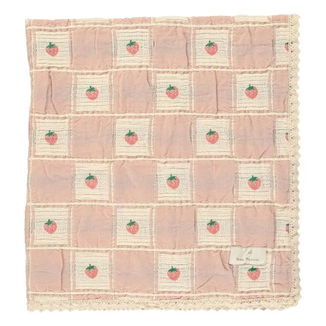 Strawberry Organic Cotton Blanket | Peach