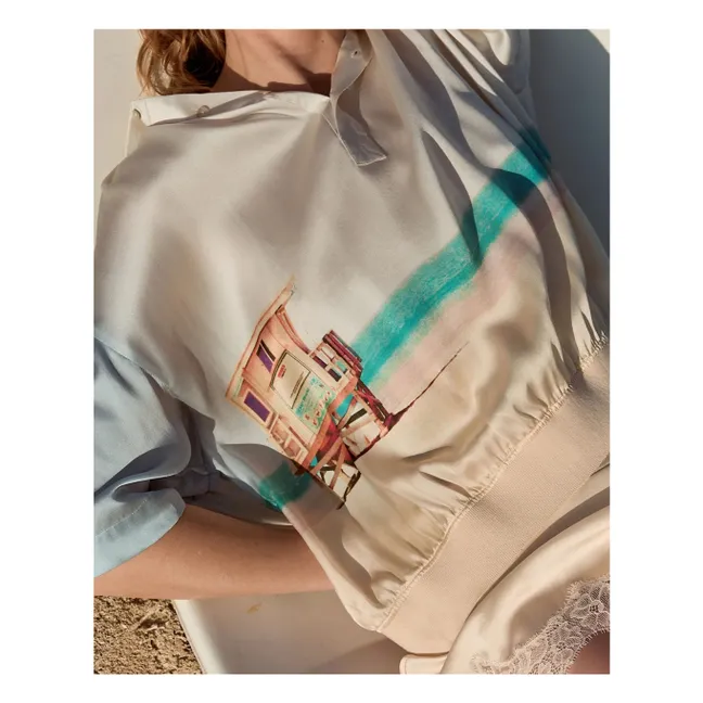 Blouse Malden Soie | Bleu