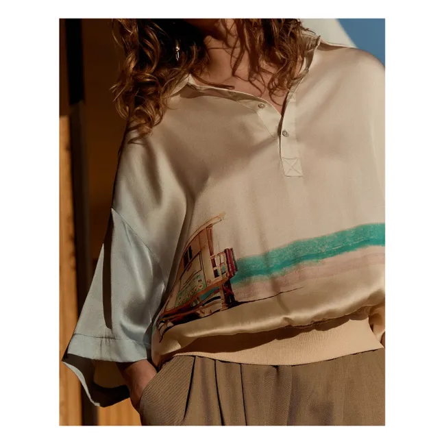 Blouse Malden Soie | Bleu