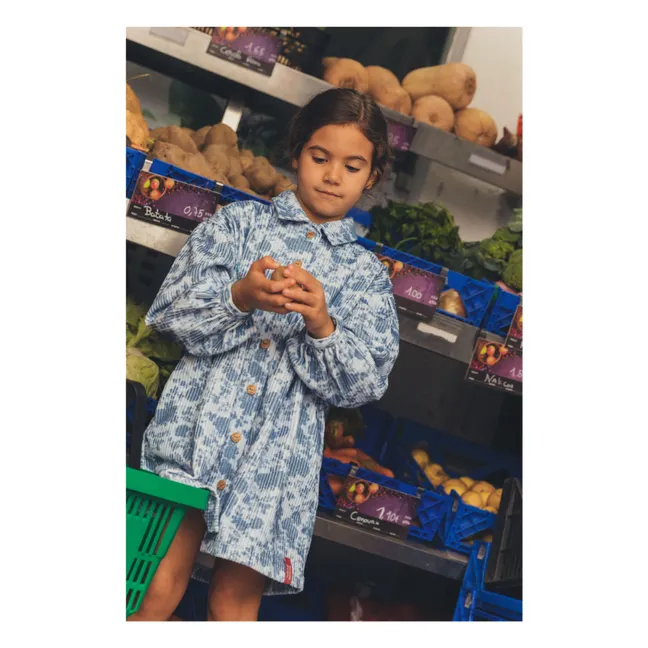 Robe Bakery Velours Côtelé | Bleu