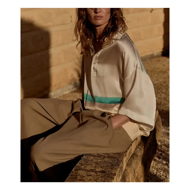 Blouse Malden Soie | Bleu