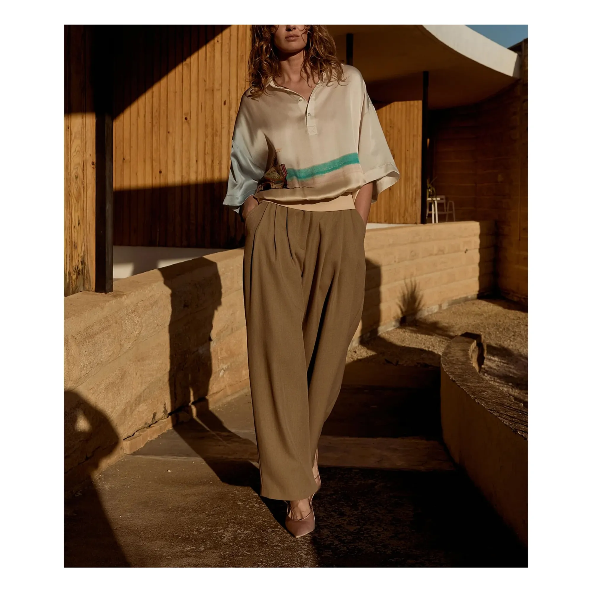 Blouse Malden Soie | Bleu- Image produit n°10
