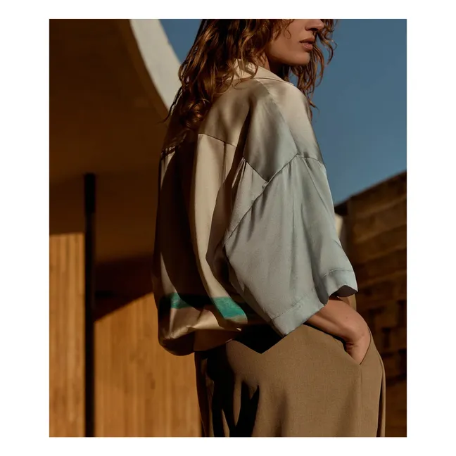 Blouse Malden Soie | Bleu