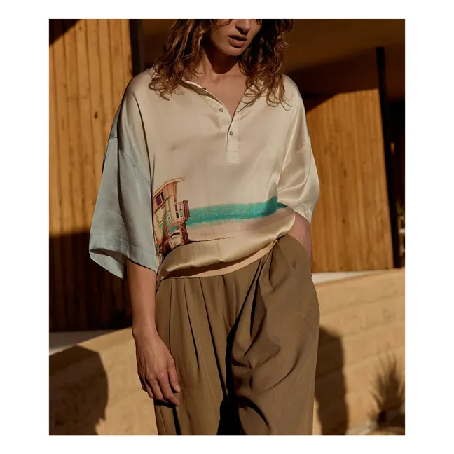 Blouse Malden Soie | Bleu