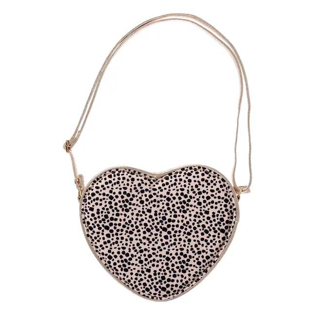 Sac Cœur Léopard | Beige