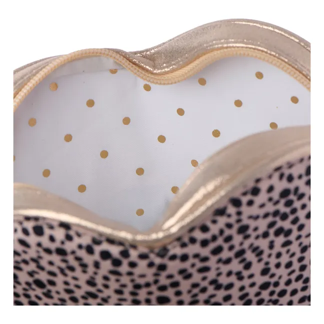 Sac Cœur Léopard | Beige