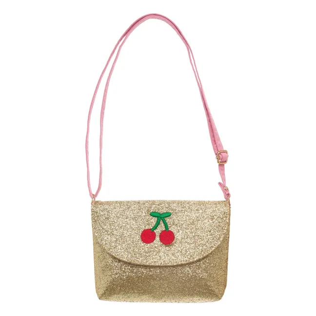 Sac Cerises Pailleté | Doré