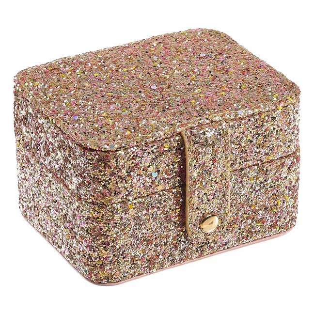 Boîte à Bijoux Confetti Pailletée | Doré