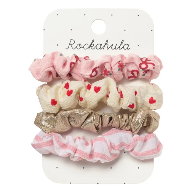 Lot de 4 Chouchous Nœuds Mignons | Rose