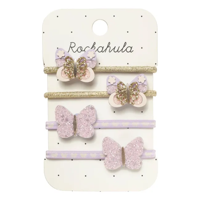 Lot de 4 Chouchous Conte de Fées Papillon | 	Lilas