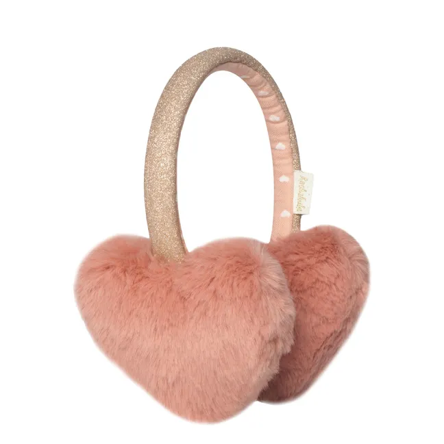Cache-Oreille Cœur | Rose