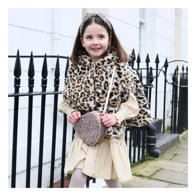 Sac Cœur Léopard | Beige
