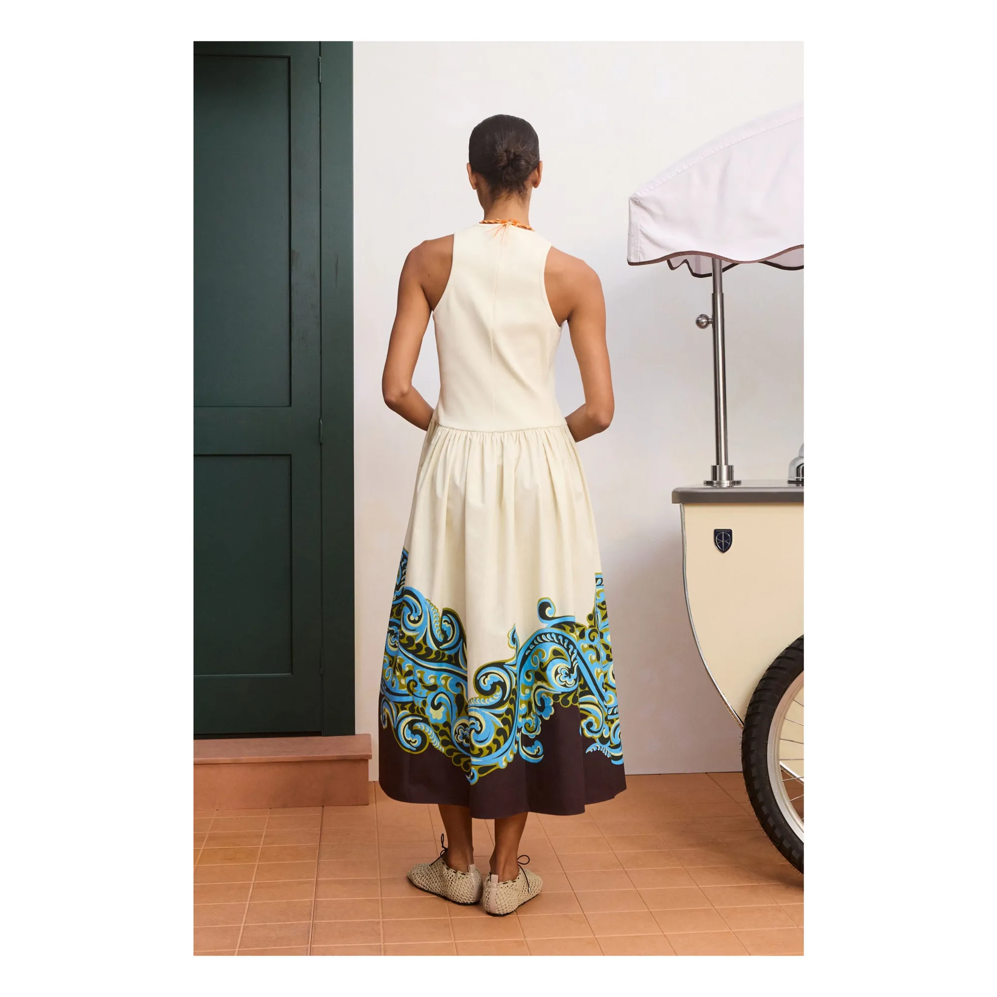 Robe Natalia Popeline de Coton Bio | Crème- Image produit n°2