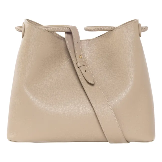 Vosges Grainé leather bag | Taupe brown